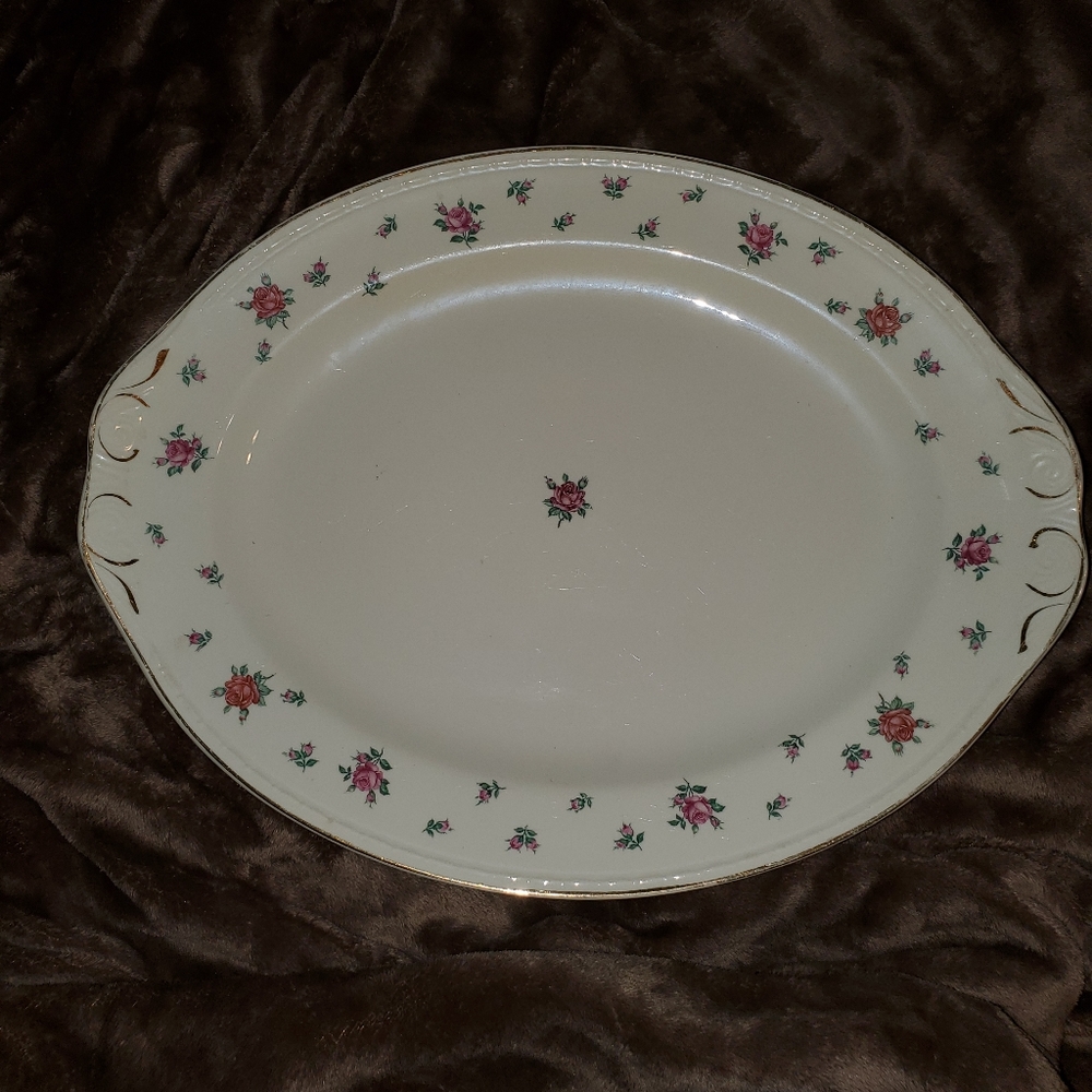 Homer Laughlin platter, Vintage serving plate1952